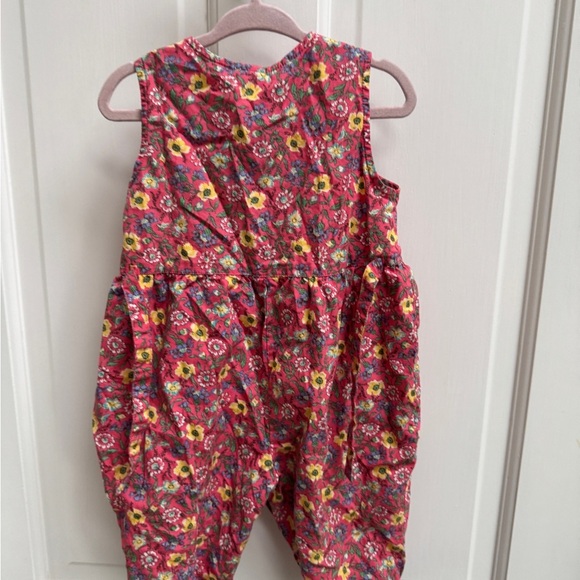 Baby Gap 6-12M Pink Floral Tank Top Girls Jumpsuit - Picture 4 of 5